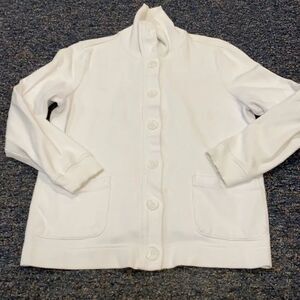 Basic Editions White Button Up Top sz. XL